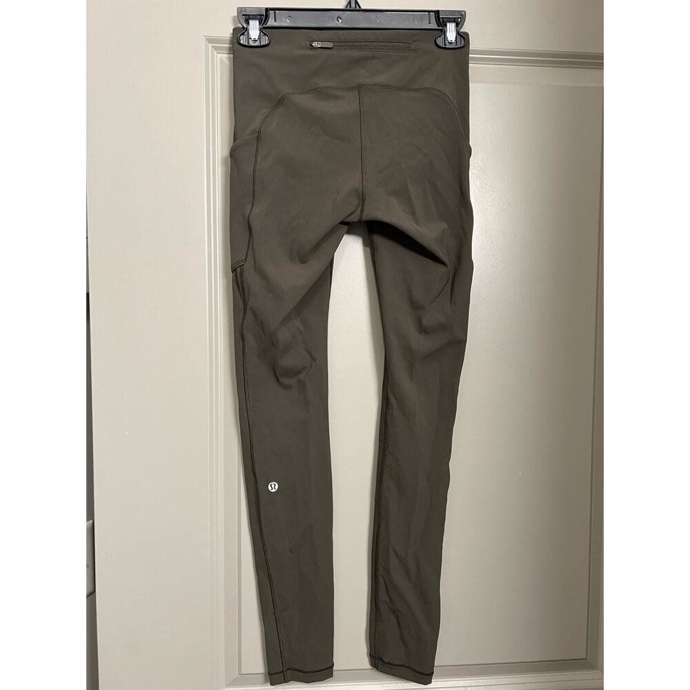 Olive Green Lululemon Leggings - Size 4 - Picture 3 of 10